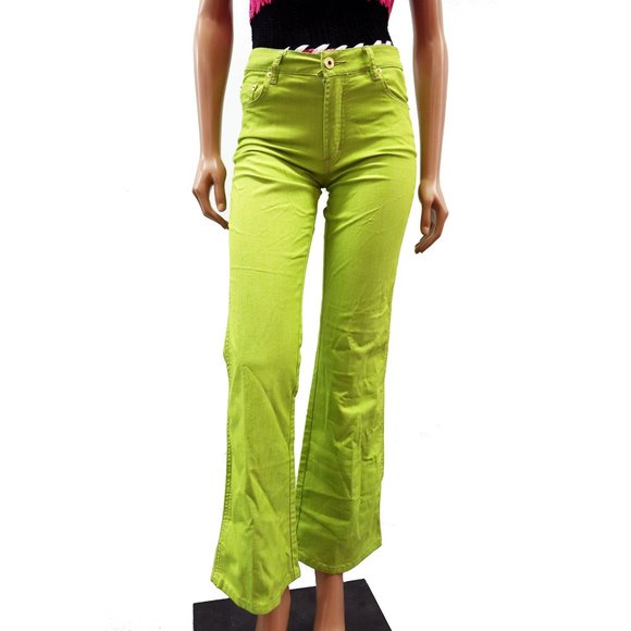 PARASUCO Jeans LIME Green FLARE BOOT leg jeans EXTREME fit 27 - Picture 3 of 8